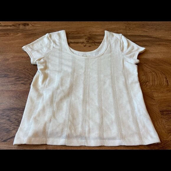 Madewell off white short sleeve shirt - Picture 1 of 2